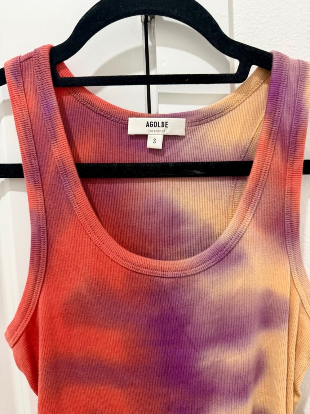 NWT AGOLDE Ribbed Tie-Dye Bodysuit in the Trip colorway - Picture 3 of 4